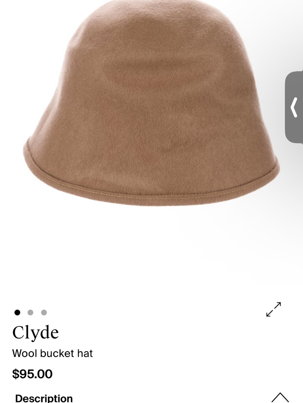 Clyde Wool Bucket Hat — Camel Tan
